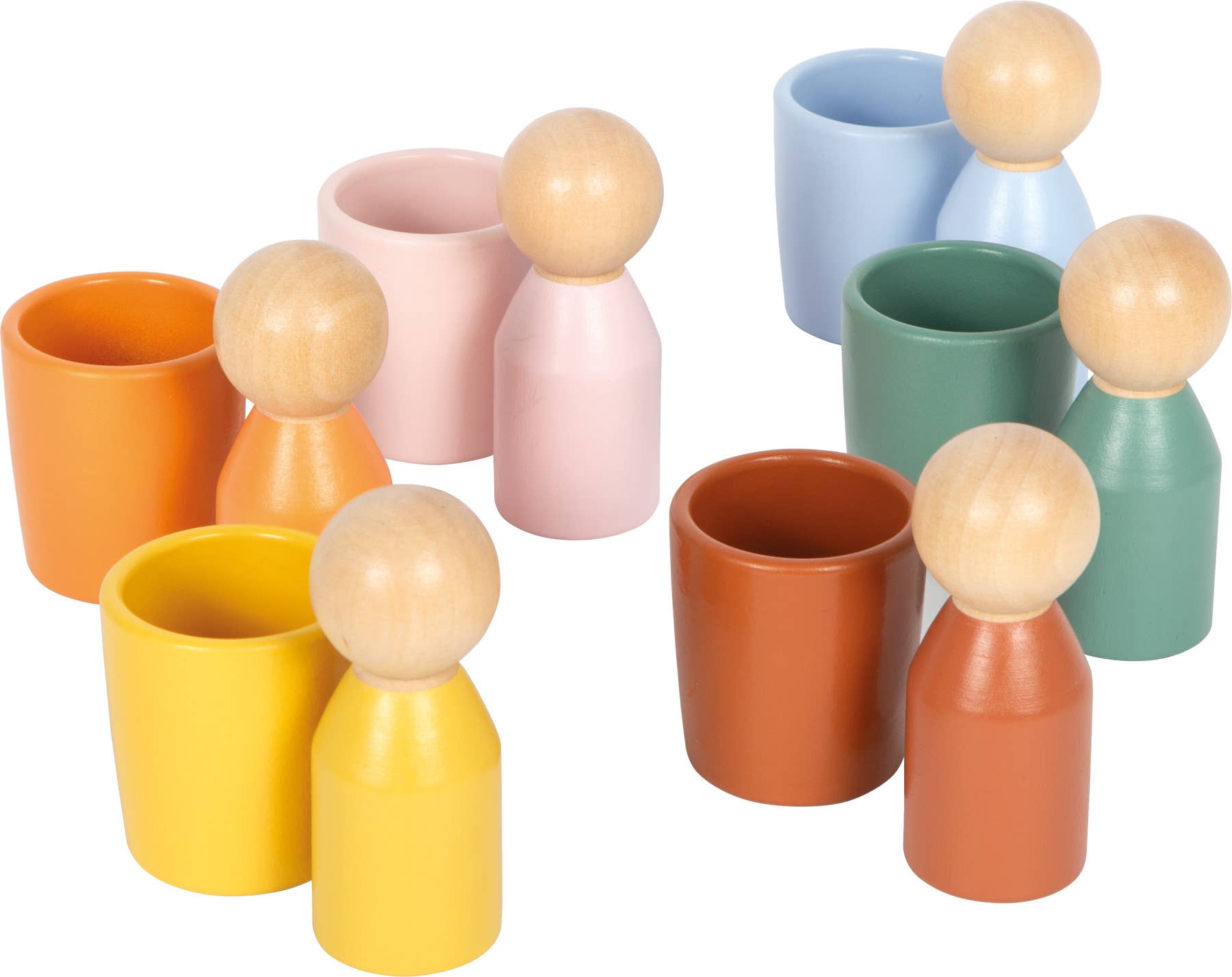 Montessori Sorting Cups with Figures | Motor Skills | Wood