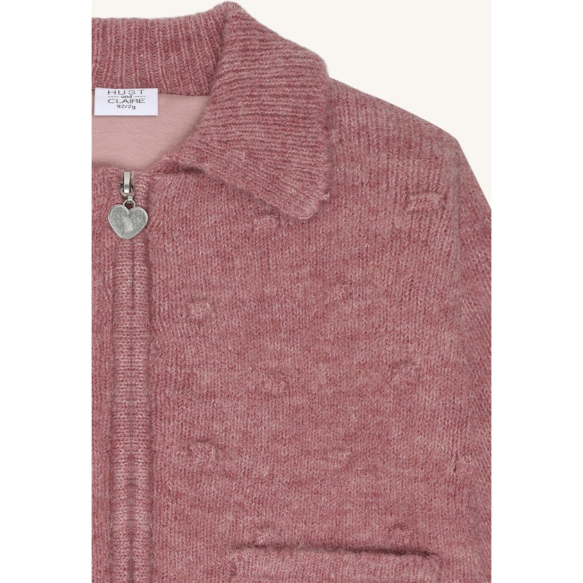 Hust & Claire Girls Knitwear HCEmi Knit  Jacket Heather
