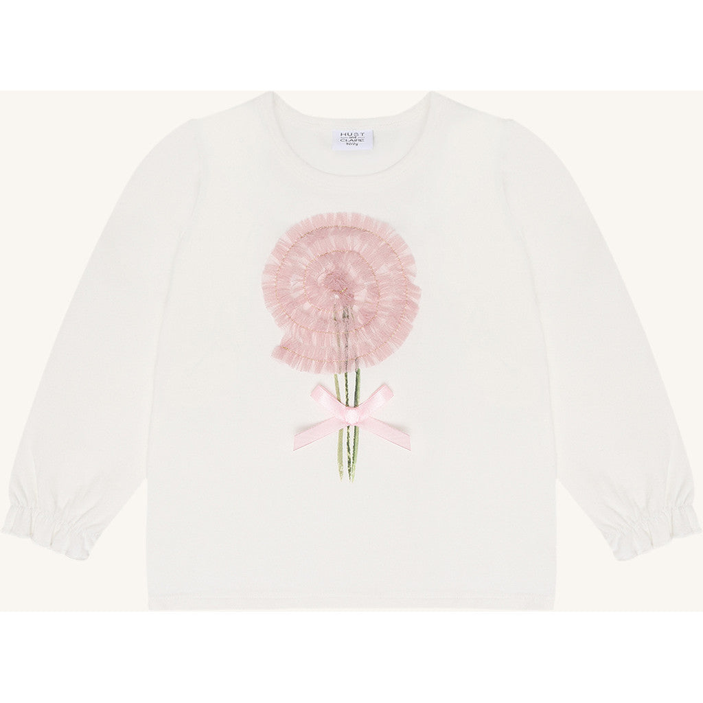 Hust & Claire Girls T-shirt L/S HCAlma Swirl Ivory