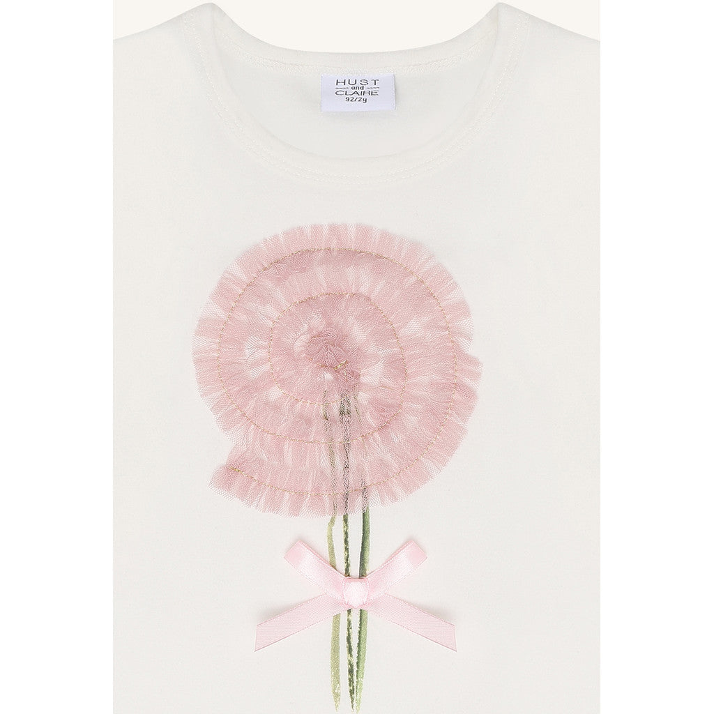 Hust & Claire Girls T-shirt L/S HCAlma Swirl Ivory