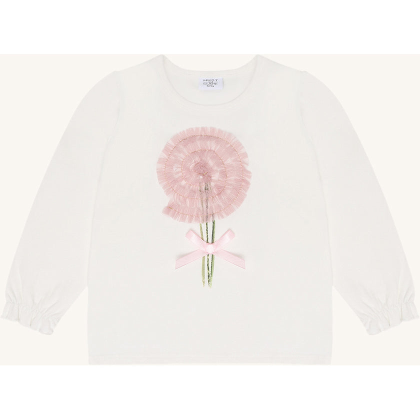 Hust & Claire Girls T-shirt L/S HCAlma Swirl Ivory