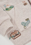BOBOLI Boys Printed Fleece Jacket -BCI Printed