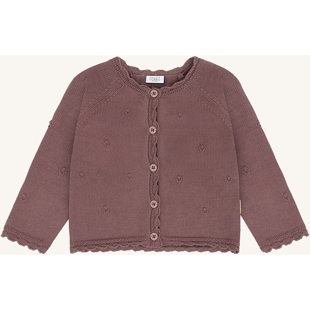 Hust & Claire Girls Cardigan HCCilja Pointelle Plum