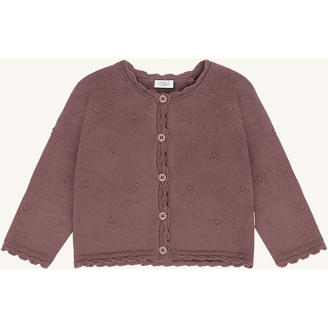 Hust & Claire Girls Cardigan HCCilja Pointelle Plum