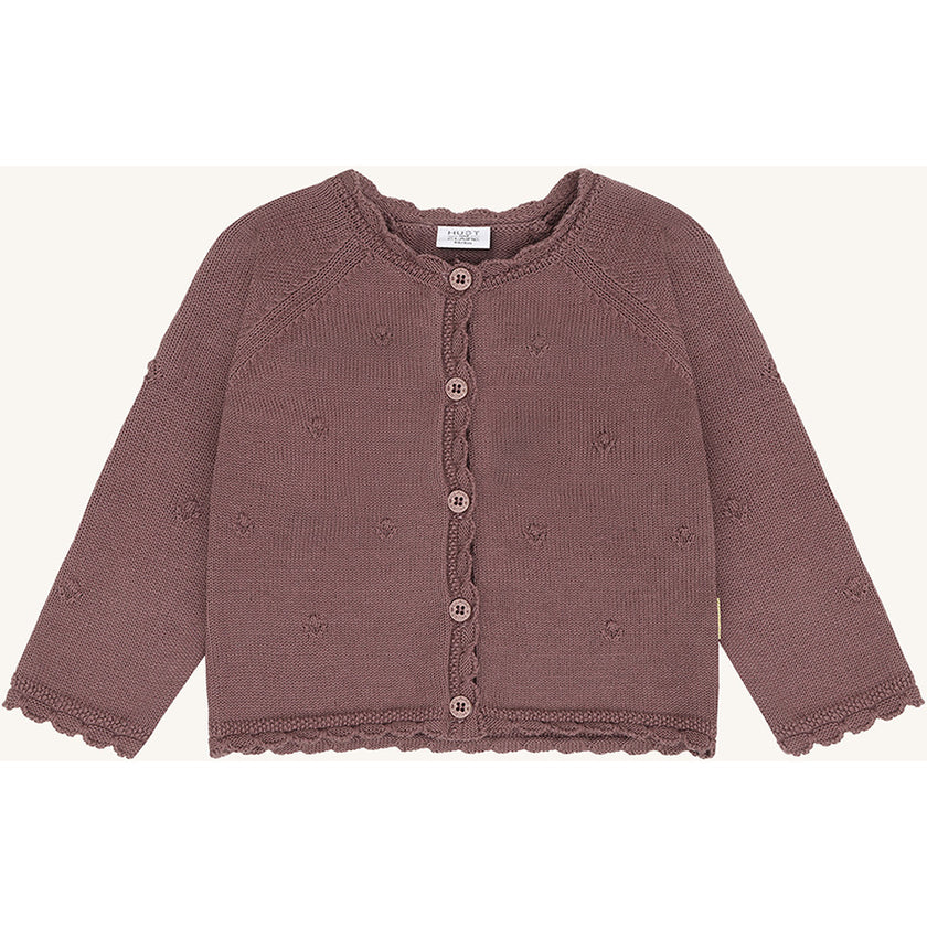 Hust & Claire Girls Cardigan HCCilja Pointelle Plum