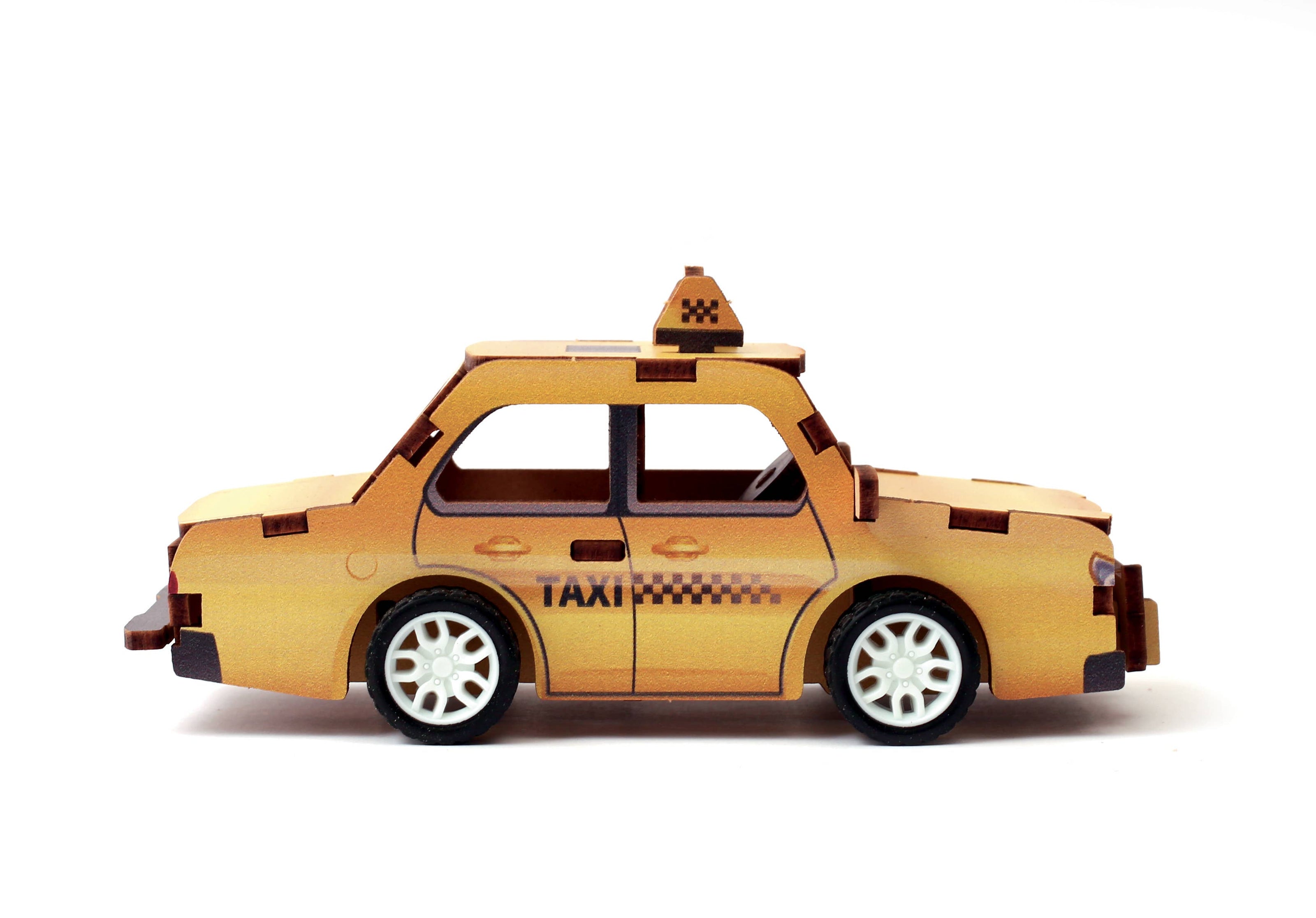 3D WOOD MODEL TAXI VEHICLE