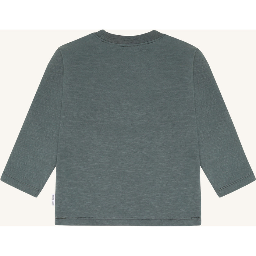 Hust & Claire Boys T-shirt L/S HCSejer Mixer Truck Balsam Green
