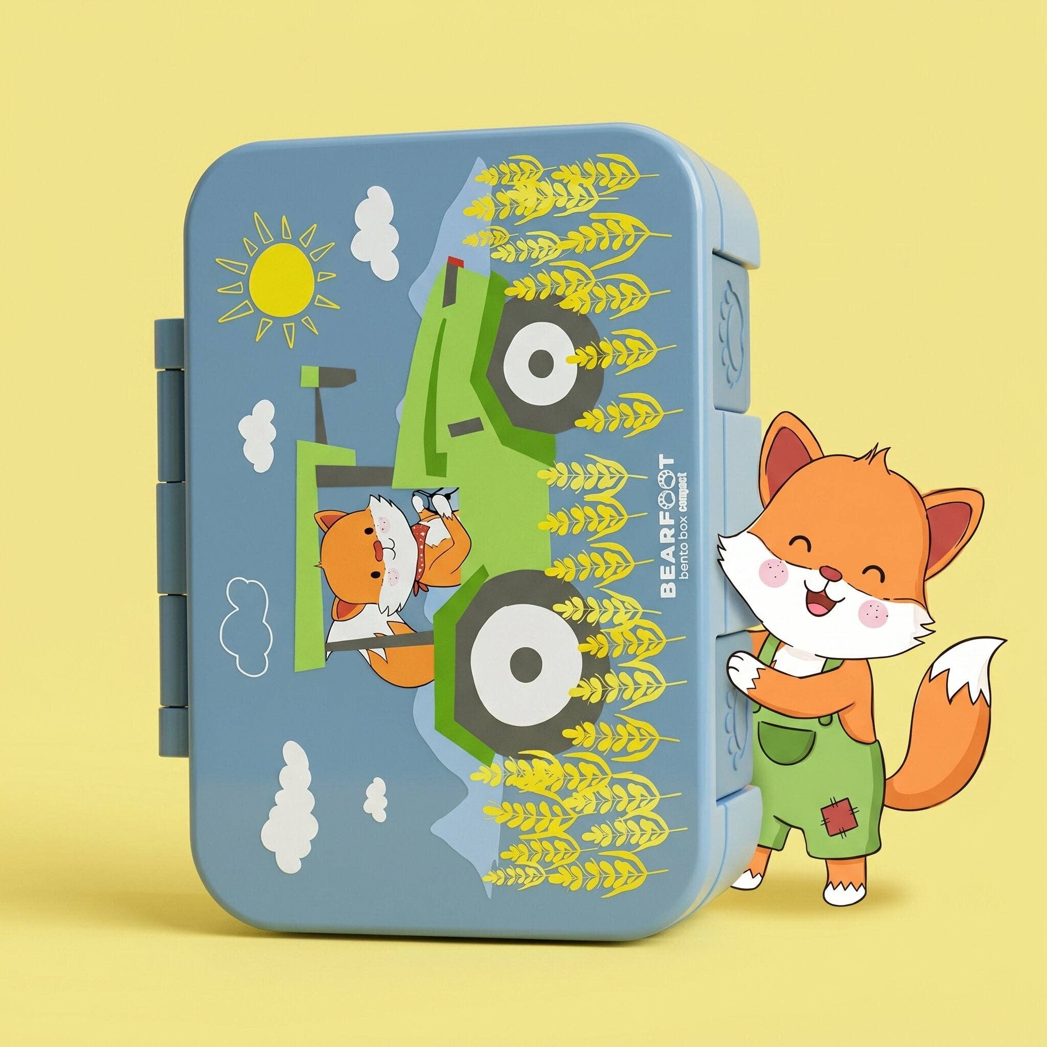 BEARFOOT Bento Box COMPACT Lunch Box 1000ml Kids