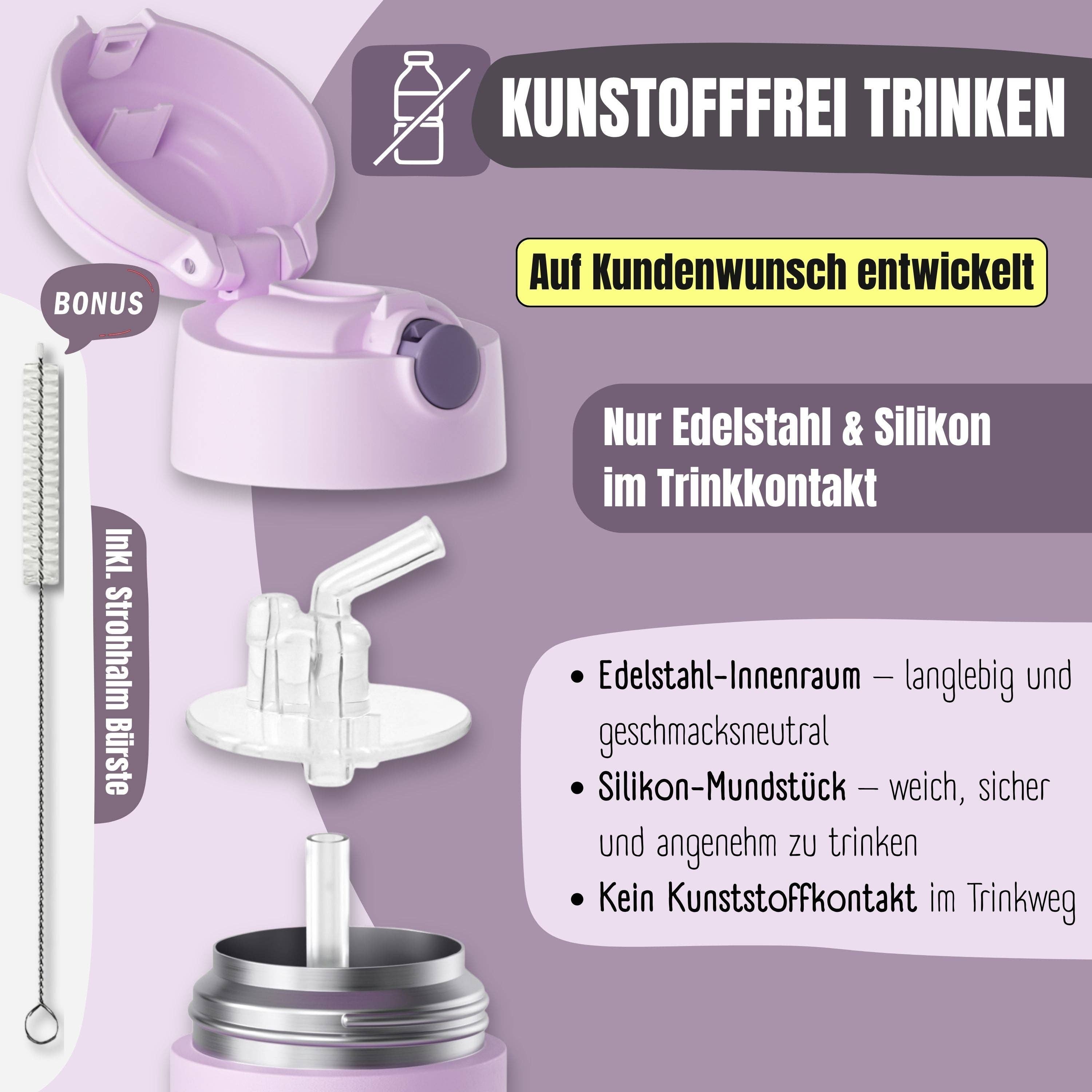 BEARFOOT Thermo Water Bottle Unicorn 350 ml Kids | Beetles & Bugs