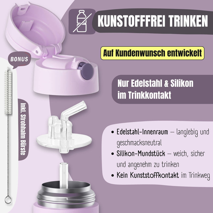 BEARFOOT Thermo Water Bottle Unicorn 350 ml Kids | Beetles & Bugs