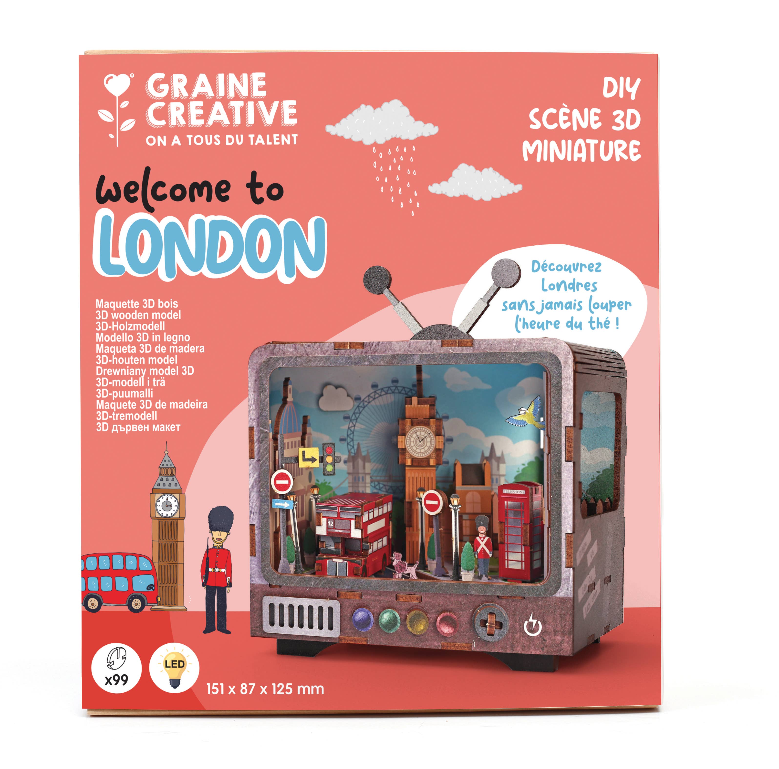 3D WOOD MODEL TV LONDON