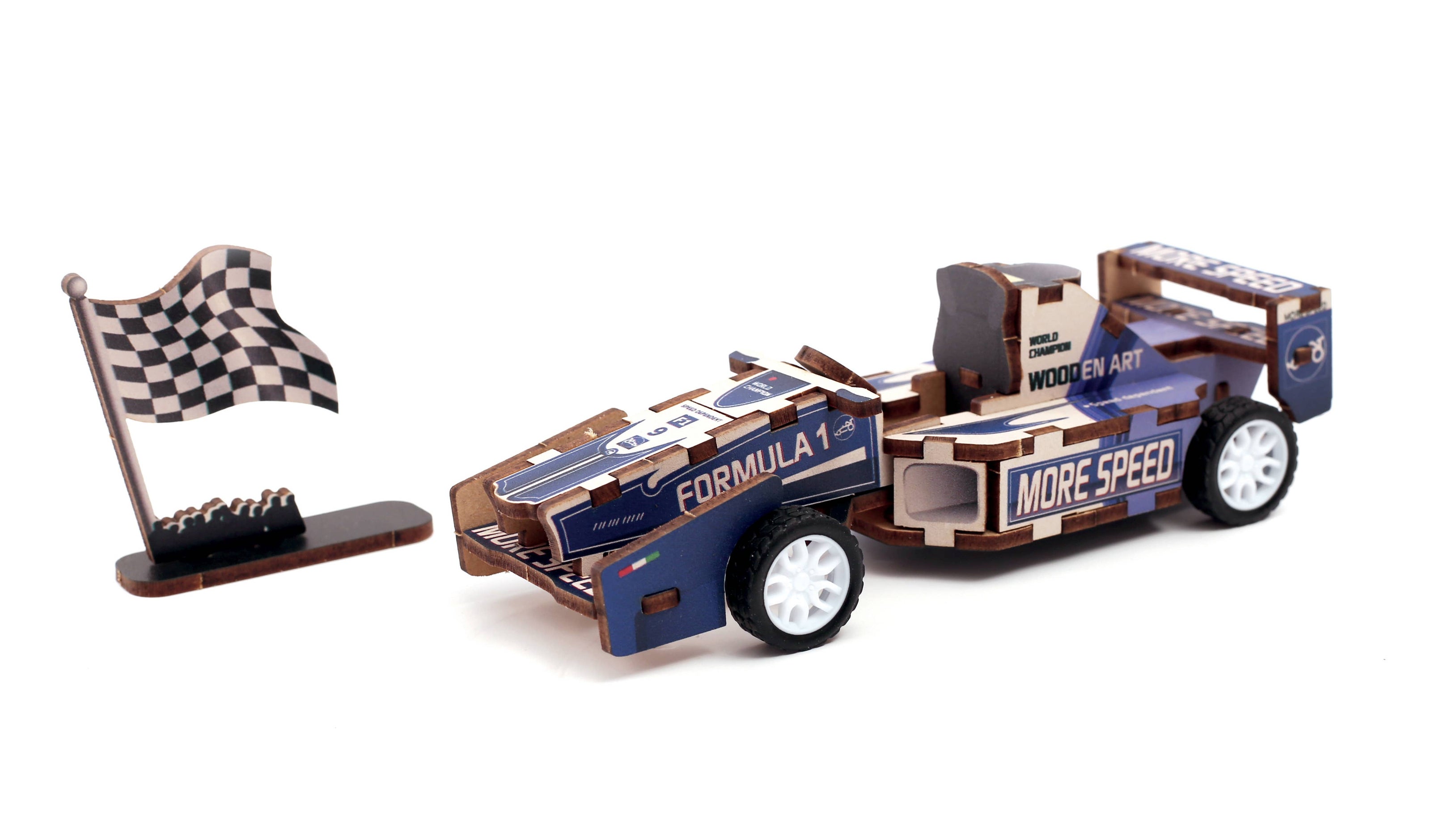 3D WOOD MODEL FORMULA 1 VEHICLE