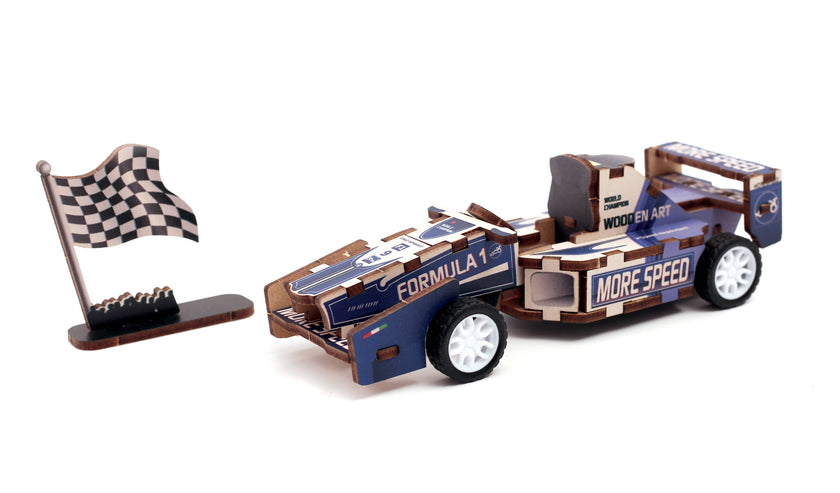 3D WOOD MODEL FORMULA 1 VEHICLE
