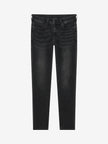 INDIAN BLUE JEANS Boys Straight Fit Black Jeans Black Denim