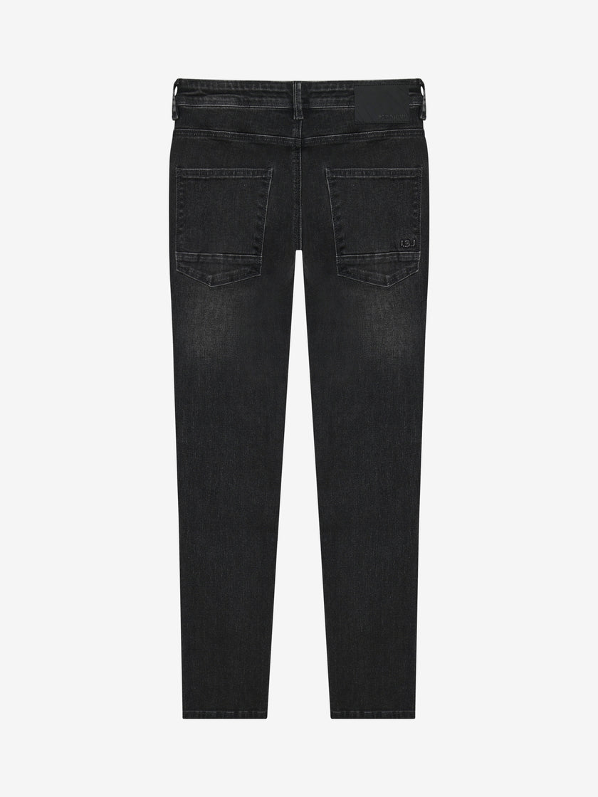 INDIAN BLUE JEANS Boys Straight Fit Black Jeans Black Denim