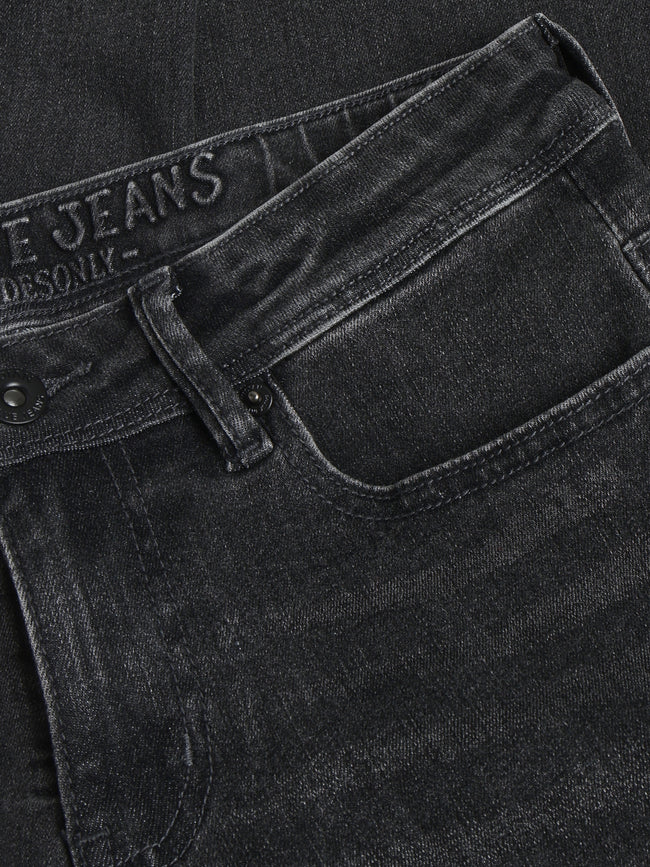 INDIAN BLUE JEANS Boys Straight Fit Black Jeans Black Denim