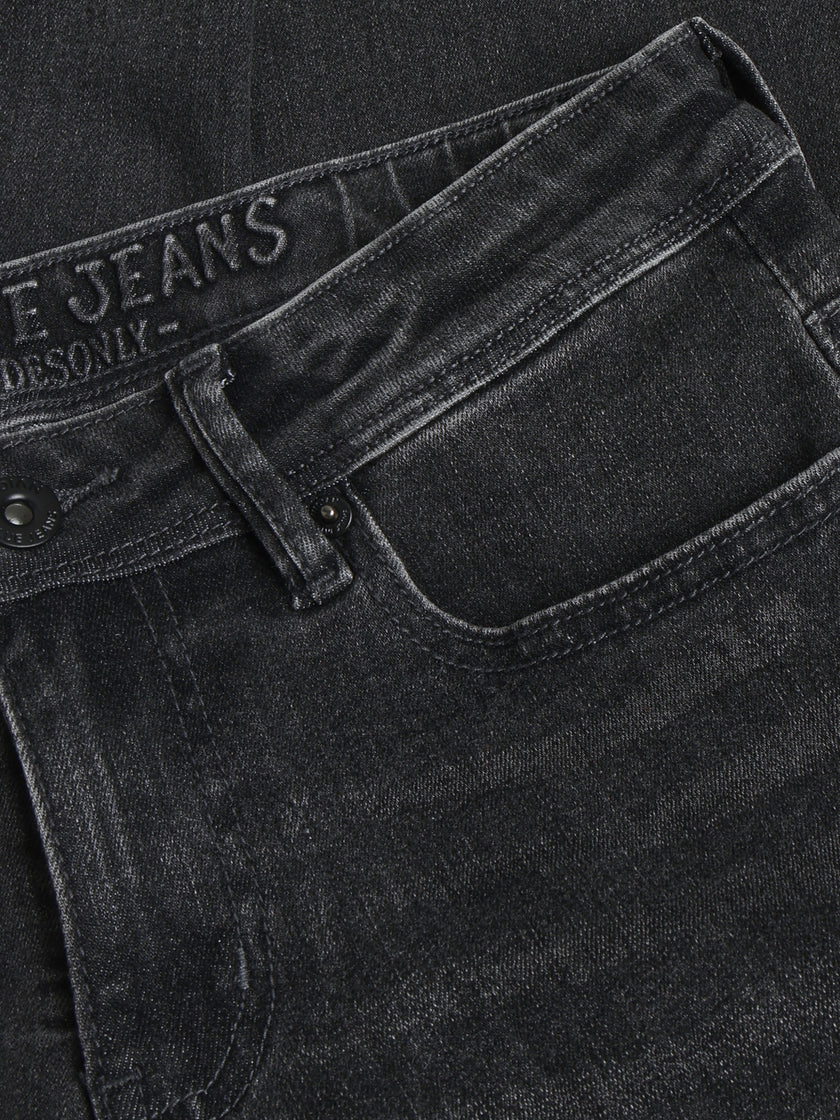 INDIAN BLUE JEANS Boys Straight Fit Black Jeans Black Denim