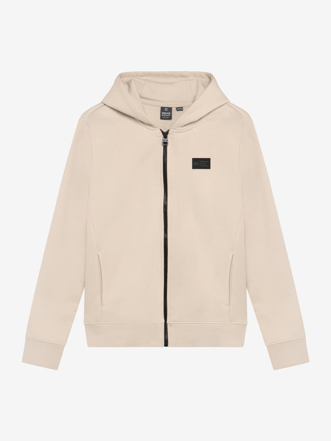 INDIAN BLUE JEANS Boys Hooded Zip Jacket Brushed Pale Sand