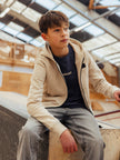 INDIAN BLUE JEANS Boys Hooded Zip Jacket Brushed Pale Sand