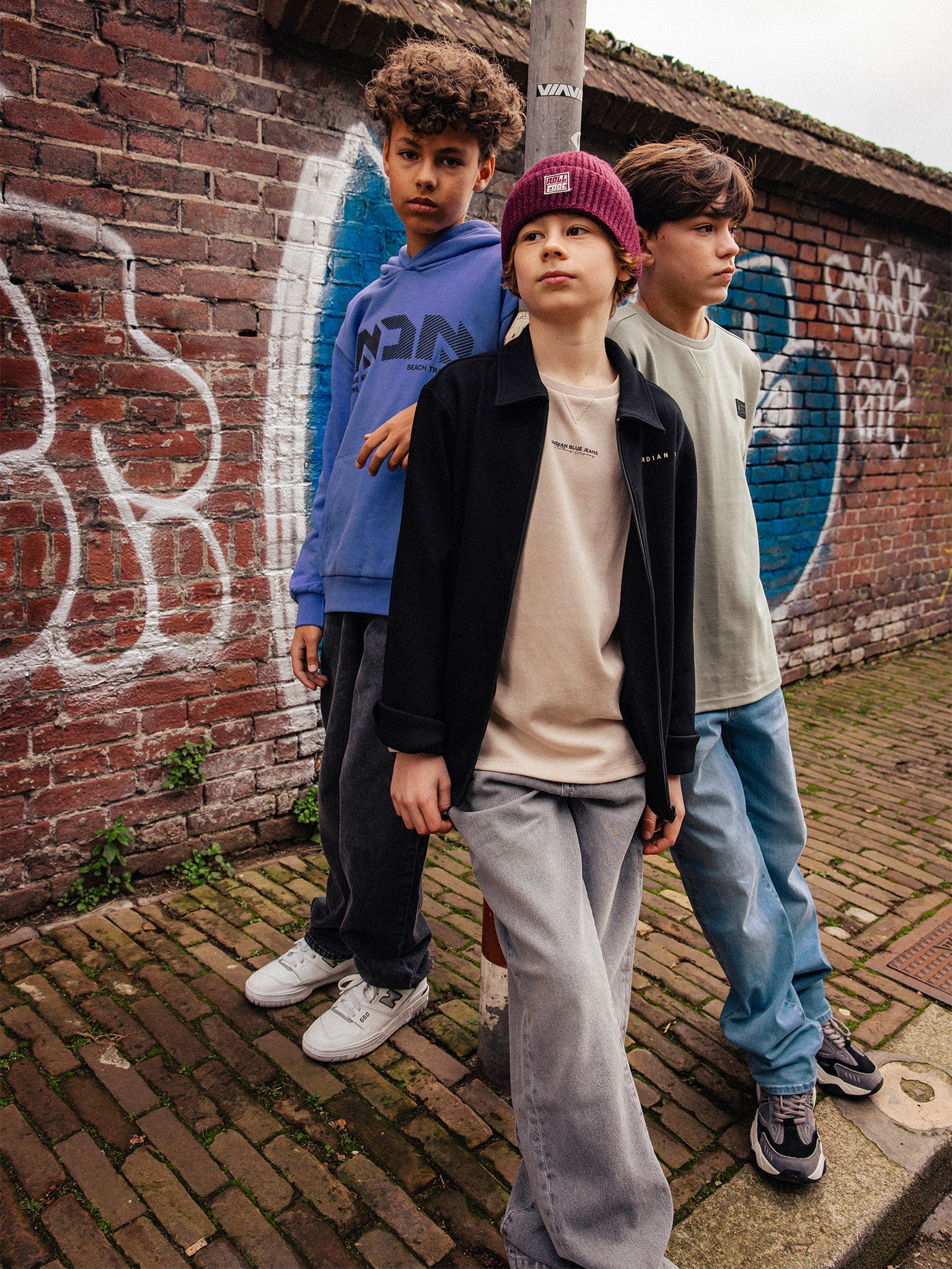 INDIAN BLUE JEANS Boys T-Shirt LS Chest And Backprint Pale Sand