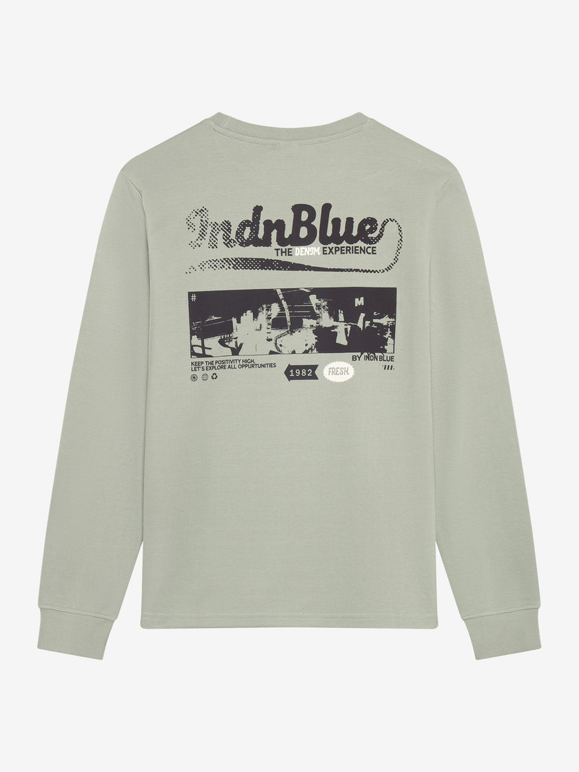 INDIAN BLUE JEANS Boys T-Shirt LS AW Sleeve Dust Green