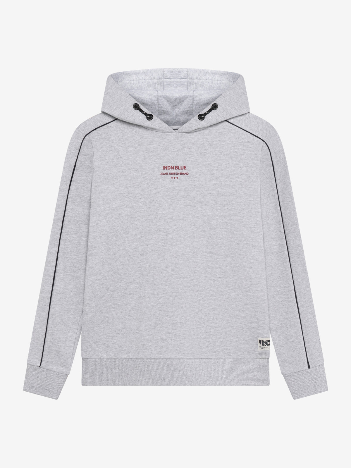 INDIAN BLUE JEANS Boys Hoodie Chest And Backprint Fresh Grey Melange