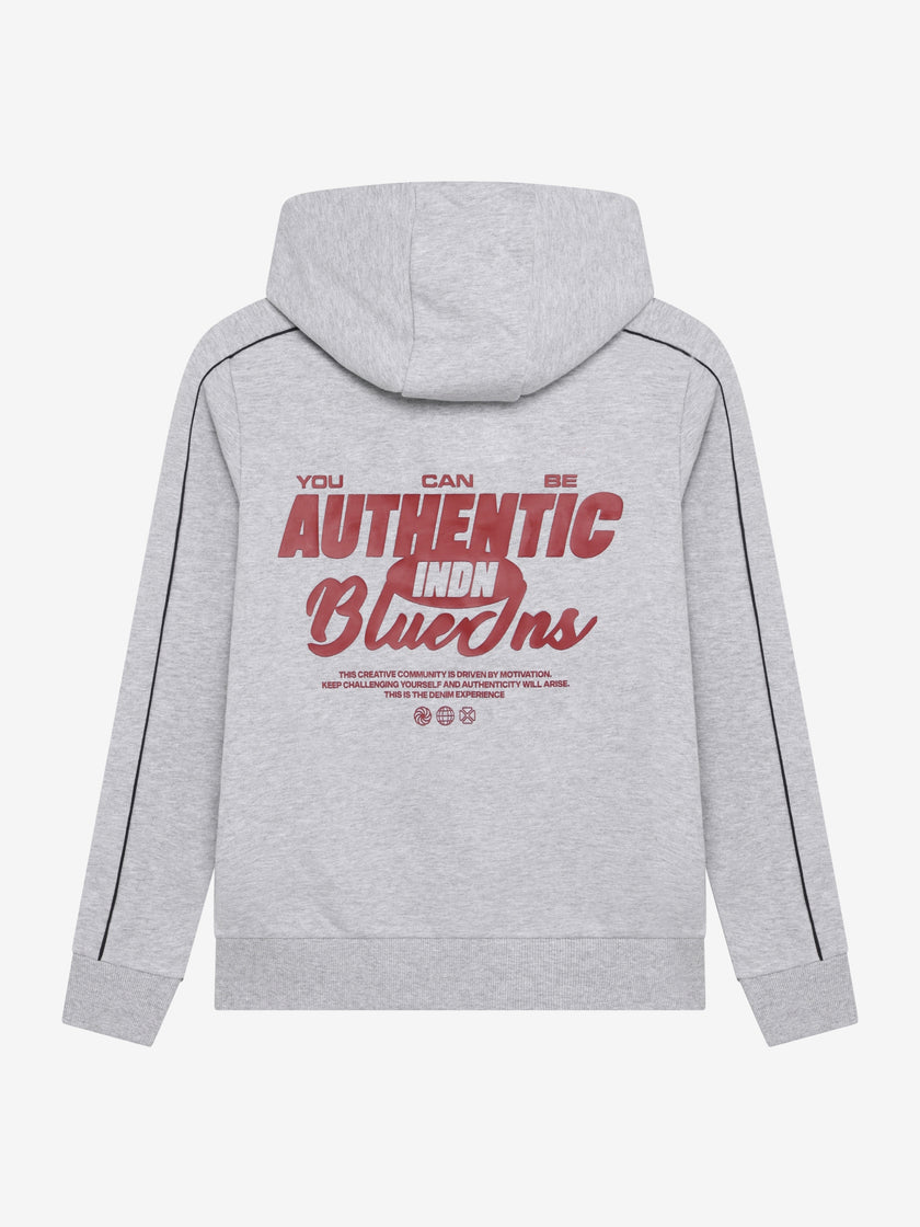 INDIAN BLUE JEANS Boys Hoodie Chest And Backprint Fresh Grey Melange