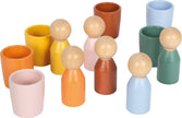 Montessori Sorting Cups with Figures | Motor Skills | Wood