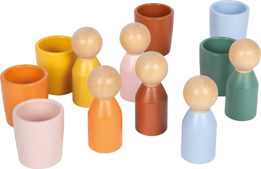Montessori Sorting Cups with Figures | Motor Skills | Wood