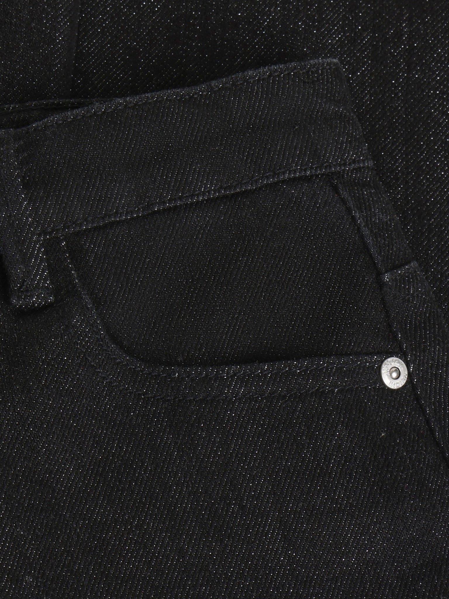 INDIAN BLUE JEANS Girls Extra Wide Fit Glitter Black Denim