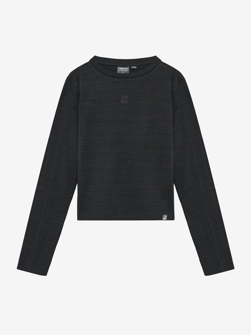 INDIAN BLUE JEANS Girls Longsleeve Rib Black