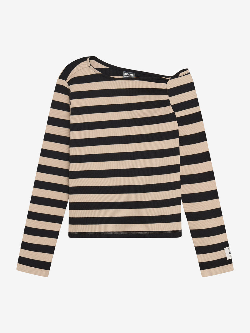 INDIAN BLUE JEANS Girls Longsleeve Off-shoulder Black
