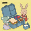 BEARFOOT Bento Box COMPACT Lunch Box 1000ml Kids