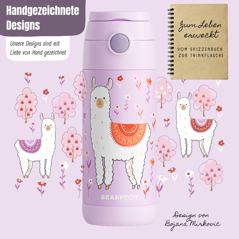 BEARFOOT Thermo Water Bottle Mermaid 350 ml Kids | Beetles & Bugs