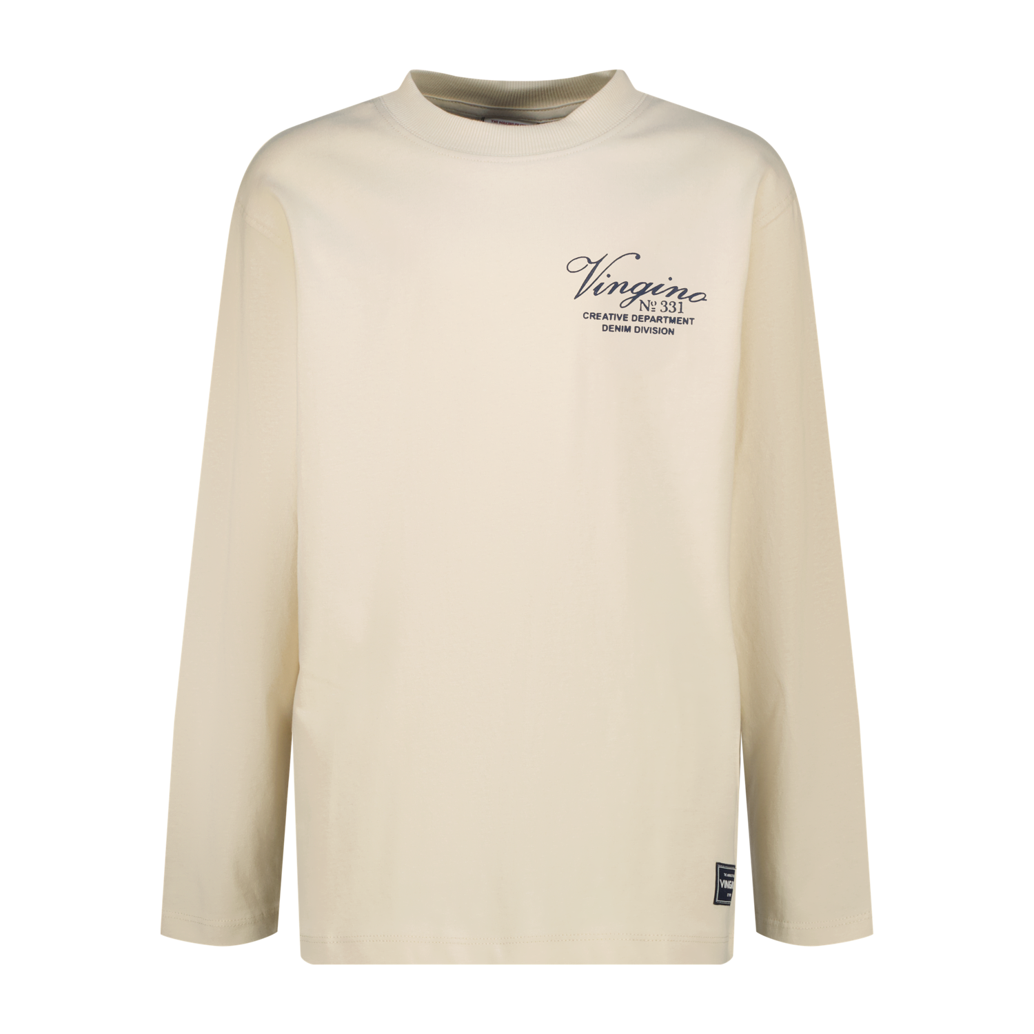 VINGINO Boys T-shirt Icon-basic-LS Egg Shell