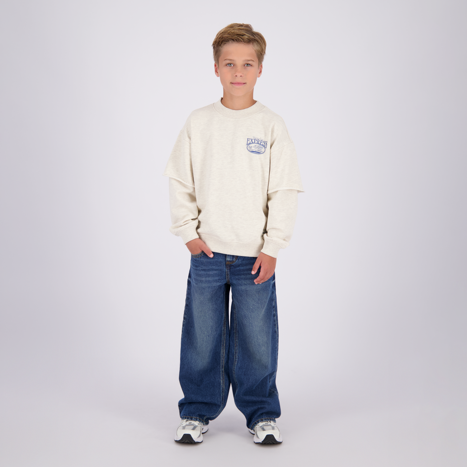 VINGINO Boys Sweater Nock Soft Vanilla Melee