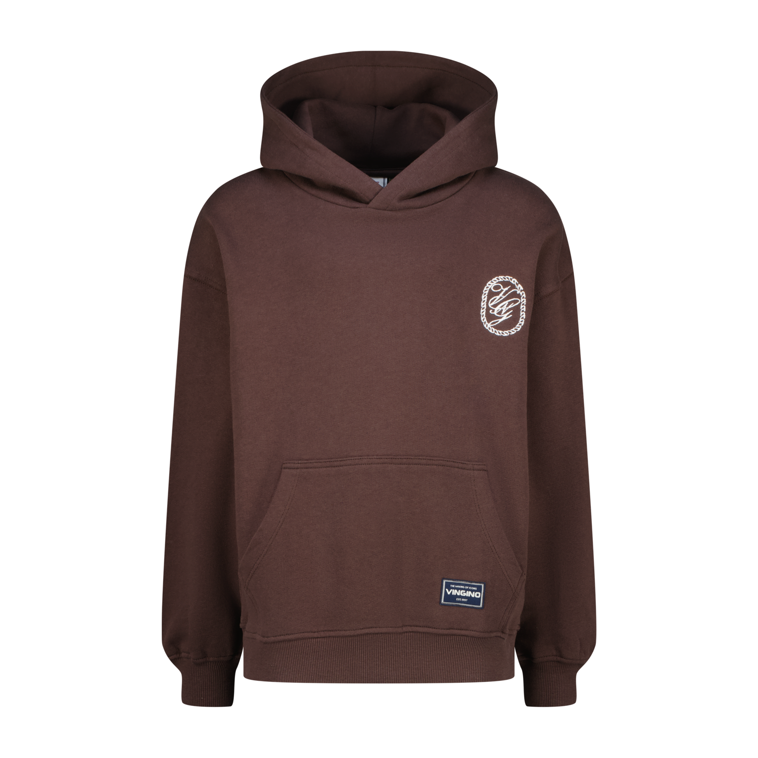 VINGINO Boys Sweater Icon-Hoody Dark Brown