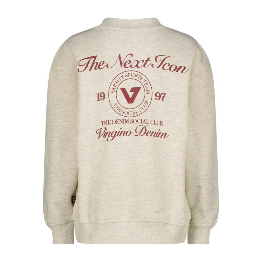 VINGINO Boys Sweater Nomi Soft Vanilla Melee