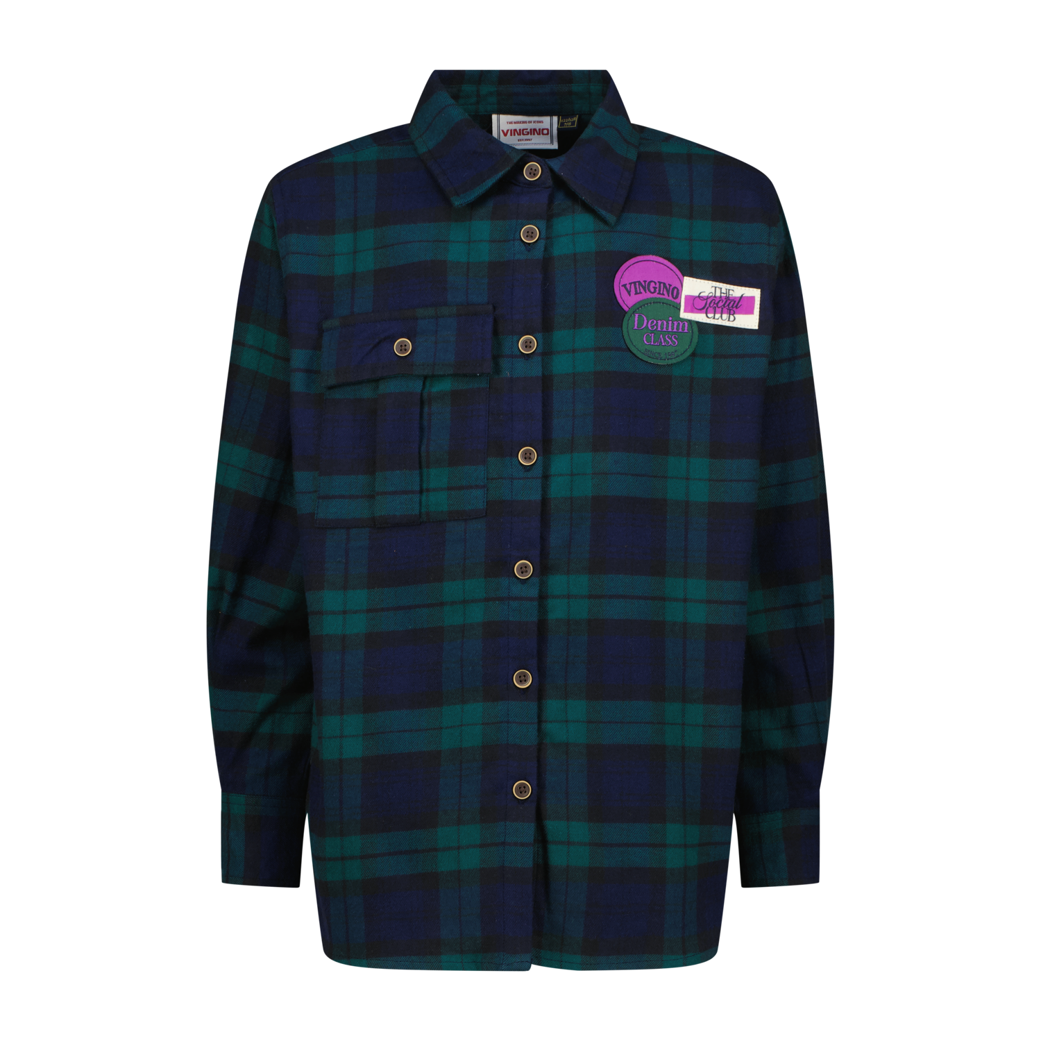 VINGINO Girls Blouse Laurien Green Fleck