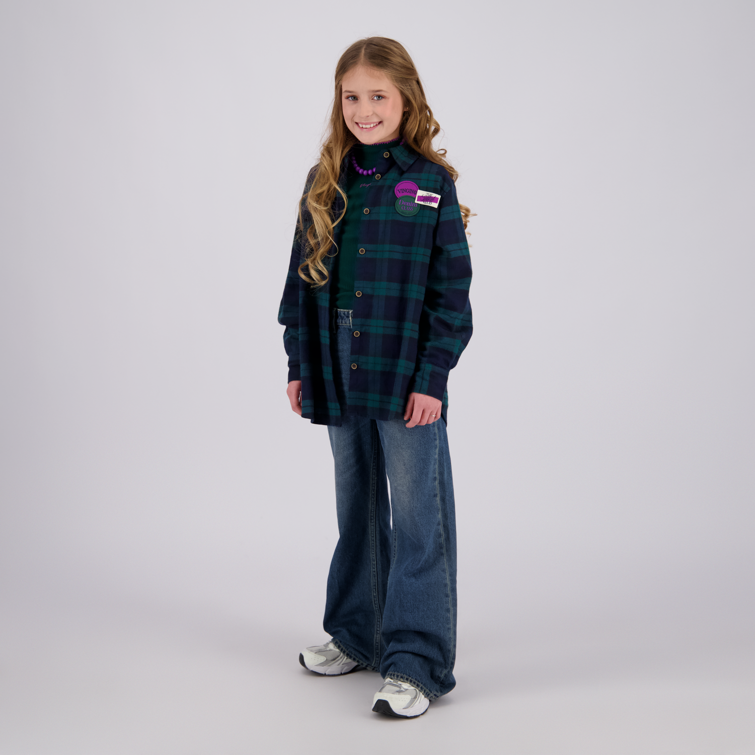 VINGINO Girls Blouse Laurien Green Fleck