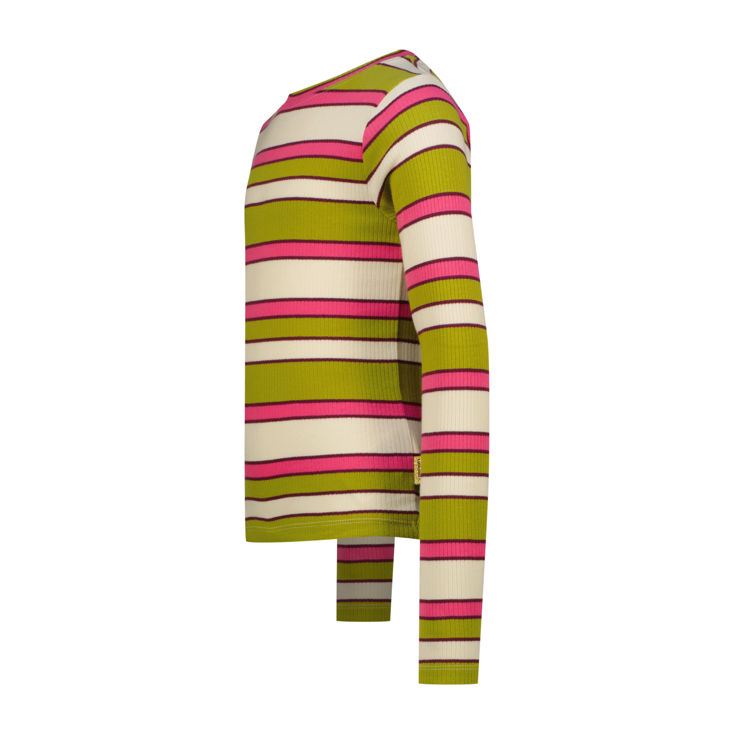 VINGINO Girls T-shirt Icon Stripe Top Golden Lime