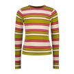 VINGINO Girls T-shirt Icon Stripe Top Golden Lime