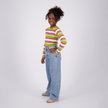 VINGINO Girls T-shirt Icon Stripe Top Golden Lime