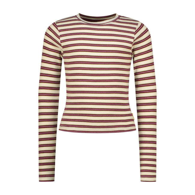 VINGINO Girls T-shirt Icon Stripe Top Macroon White