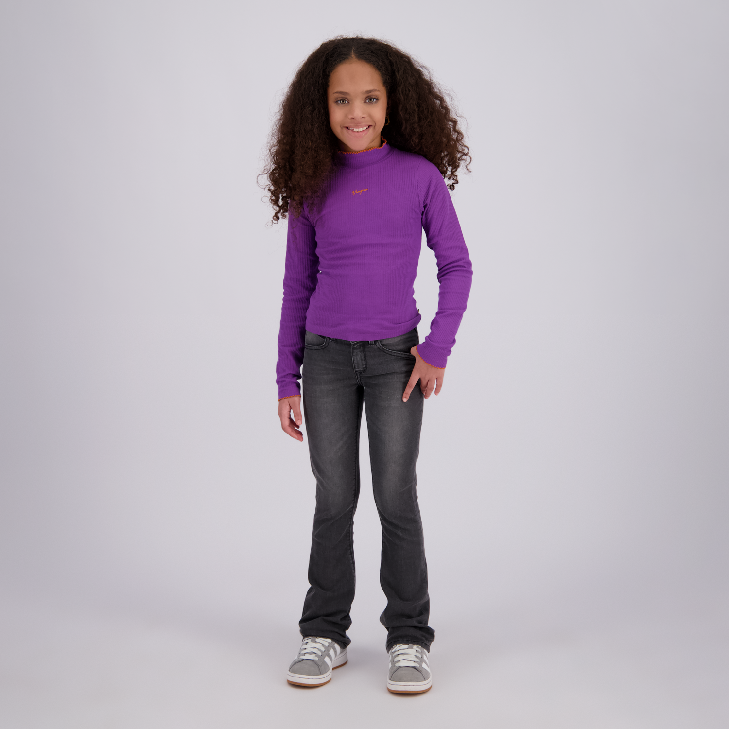 VINGINO Girls T-shirt Icon Rib Top Col True Purple