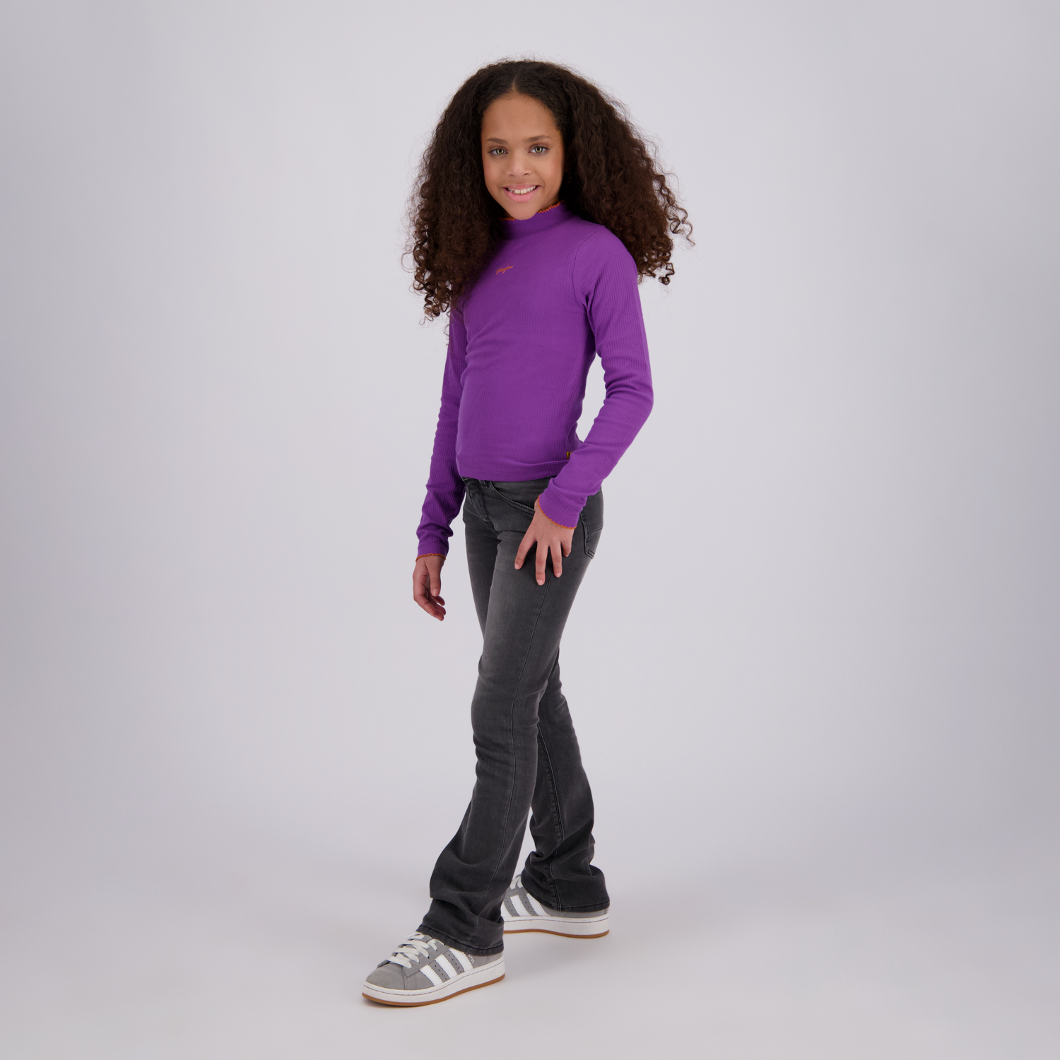 VINGINO Girls T-shirt Icon Rib Top Col True Purple