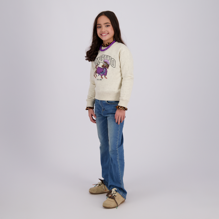 VINGINO Girls Sweater Nieneke Soft Vanilla Melee