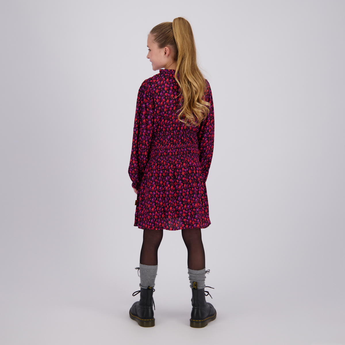 VINGINO Girls Midi Dress Pamaly Multicolor Black