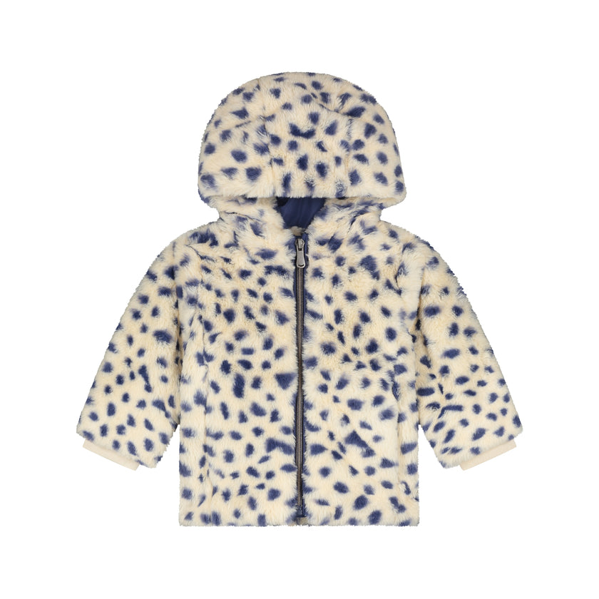 Babyface Baby Girls Fake Fur Jacket Cream