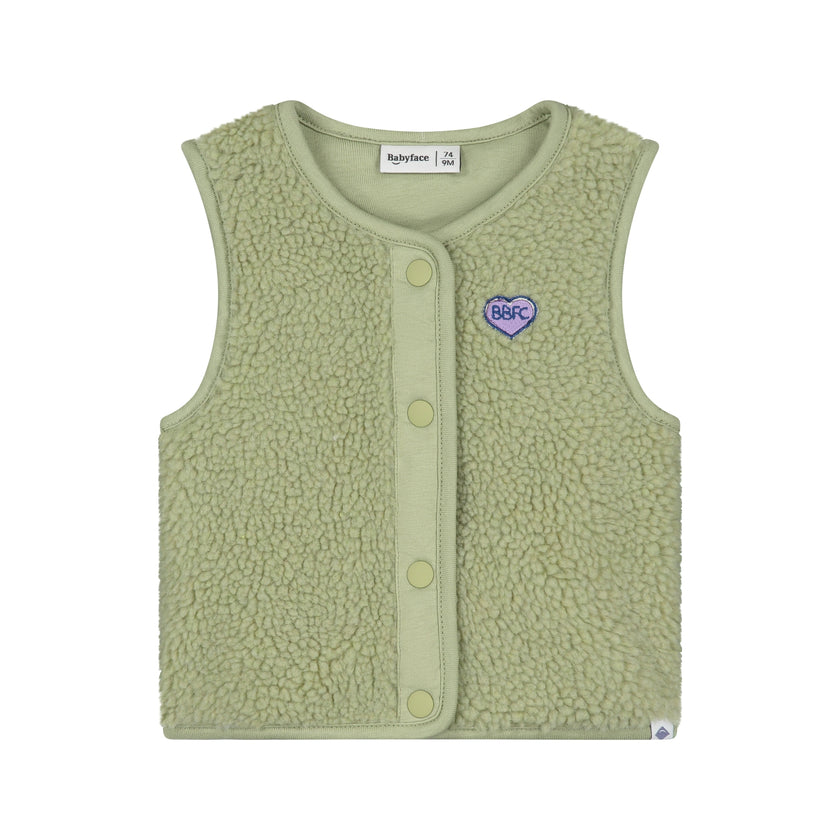 Babyface Baby Girls Teddy Gilet Mint